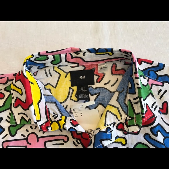 KEITH HARING H&M Shirts Keith Haring Button Down Short Sleeve